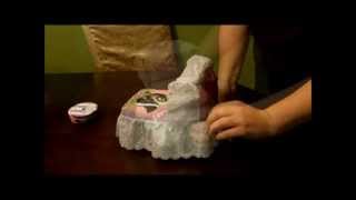 How to make a Lace Bassinet Baby Shower Gift Can be Diaper Cake [upl. by Krefetz645]