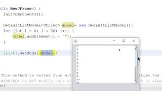 JList  Java Swing ep 8 [upl. by Alliuqal]