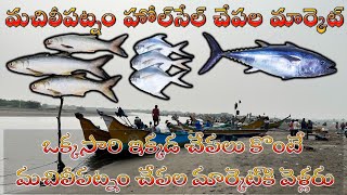 మచిలీపట్నం హోల్‌సేల్ చేపల మార్కెట్  Biggest Fish market in Machilipatnam  Machilipatnam  Bandar [upl. by Vernen854]