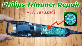 How to Repair Philips Trimmer at Home  Repair Hair Cutting Trimmer  Replace power switch [upl. by Erdei]