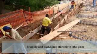 Installing Concrete Piers for Retaining Wall  All Access 5108044646 [upl. by Joycelin]