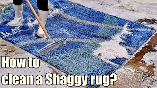 How to clean a Shaggy rug  how to clean carpet [upl. by Zetnod]