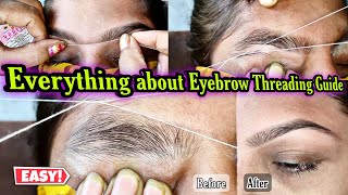 Eyebrow Threading with full guidance for beginners step by step Tutorial [upl. by Aillicec]