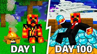 I Survived 100 Days as a MILLIONAIRE in Minecraft [upl. by Asiralc]