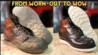 Reviving Classic Red Wing Boots Before and After Transformation [upl. by Player]