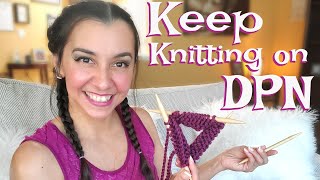 How to continue knitting on DPN Double Pointed Needles A Fresh Spin on an Old Video [upl. by Nikola]