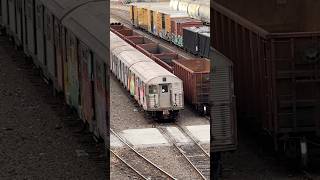 12 BuddR32 Subway Cars at 65th St Rail Yard For Going to NJ For Scrapping Dec 4 2024 NYCSubway [upl. by Bottali]