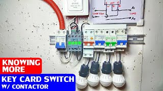 PAANO MAG KEY CARD SWITCH NA MAY CONTACTOR SA BRANCH CIRCUIT BREAKER [upl. by Ehudd881]