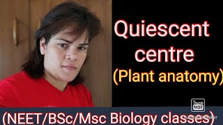 QUIESCENT CENTRE Plant anatomy [upl. by Trilbie484]