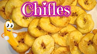 CHIFLES DE SURAMERICA  COMO HACER CHIFLES CASEROS🍌 [upl. by Annaya]