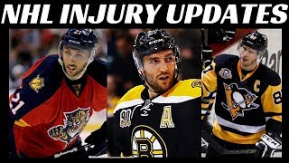 NHL Injury Updates  Trochek Bergeron Bishop amp Crosby [upl. by Sakovich217]