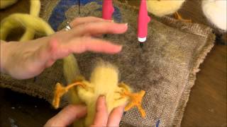 Needle Felted Animals Chick Series  Fluff and Finishing by Sarafina Fiber Art [upl. by Neyut]