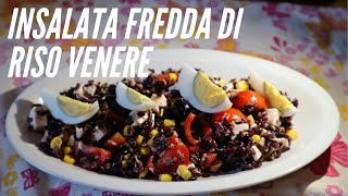 Insalata fredda di riso Venere  ricetta facile e veloce [upl. by Aihsenat]