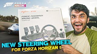 I bought a Real Steering Wheel PXN V99  Forza Horizon 5 Gameplay 1 [upl. by Elaynad]