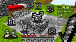 Minecraft Bedwars but i secretly used bedrock armor [upl. by Ahsaetan]