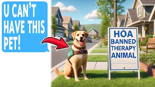 HOA BANNED MY THERAPY ANIMAL Claims It’s Against HOA Regulations [upl. by Aikemal219]