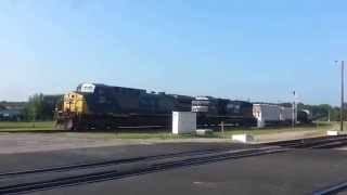 CSX Freight with New NS SD60E [upl. by Coltson]