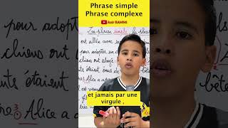 Grammaire La phrase simple et la phrase complexe [upl. by Cinda]