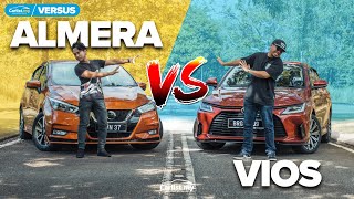 2023 Toyota Vios VERSUS Nissan Almera in Malaysia  battle of the nearRM100k Bsegment sedans [upl. by Quent244]