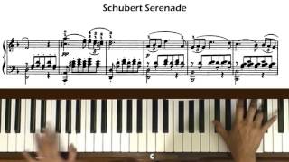 Schubert Serenade Piano Tutorial at Tempo [upl. by Eladnyl]