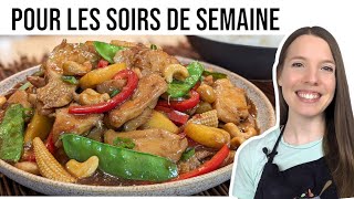 Sauté de Poulet à lAnanas Recette Facile et Rapide  HOP DANS LE WOK [upl. by Ecirtemed]