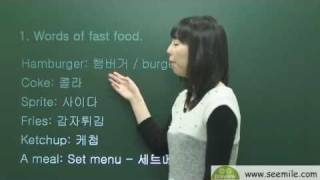 Learn Korean Ordering fast food by seemilecom quotseemile APPquot [upl. by Onra]