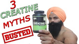 3 Myths about Creatine Usage  BUSTED with SCIENCE [upl. by Ardnusal]