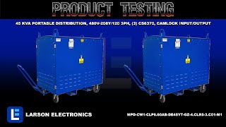 45 KVA Portable Distribution 480V208Y120 3PH 3 CS6370 Camlock InputOutput [upl. by Adnolay807]