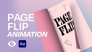 Page Flip Animation  Adobe After Effects [upl. by Alikam882]