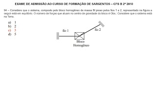 EEAR  CFS B 2ª 2010  EQUILÍBRIO DE CORPO EXTENSO [upl. by Clarissa]