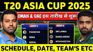 Acc Announced Asia Cup 2025 Confirm Schedule Date Venue Host And All Teams [upl. by Lamok]