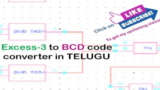 18 Excess3 to BCD Code Converter in Telugu [upl. by Mccoy]