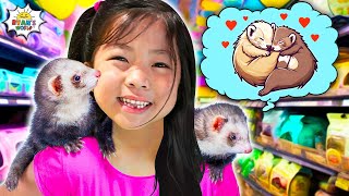 Kids React to baby animal Ferret vs IRobot Roomba [upl. by Aramaj628]