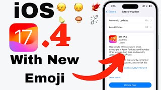 iOS 174 update with new stickers  New Emoji [upl. by Skelton]