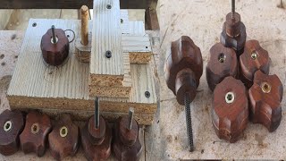 how to make triangle hexagonal knob making jig essential jig for wood working diy knob jig [upl. by Adamsen860]