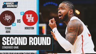 Houston vs Texas AampM  Second Round NCAA tournament extended highlights [upl. by Bronder]