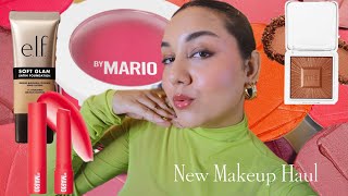 New Makeup Haul Elf soft satin foundationMakeup by Mario plumping blush veil amp lip serum [upl. by Navanod]