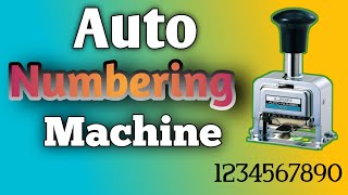 How to Work automatic numbering machine auto numeric machine setup [upl. by Johannah]