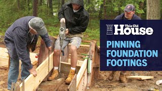 How to Pin Foundation Footings to a Granite Ledge  This Old House [upl. by Nylyahs]