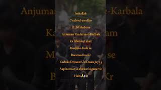 Zainab zainab Anjumane Pasdaran e karbala Lucknow shortvideo viralvideo durrokamatam 7rabiwwal [upl. by Aedni7]