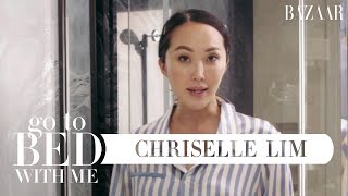 Chriselle Lims PregnancySafe Nighttime Skin Routine  Go To Bed With Me  Harpers BAZAAR [upl. by Duky]