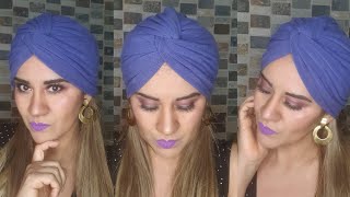 Fácil GORRO TURBANTE CRUZADO En pocos minutos Sin máquina TWISTED TURBAN HAT [upl. by Roldan]