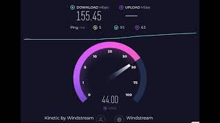 kinetic by windstream quot1 GIGquot quotFiberquot speed test [upl. by Home]