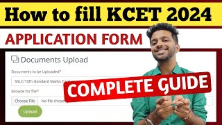 KCET 2024  STEP BY STEP EXPLANATION OF KCET APPLICATION FORM 2024 FILLING  KCET APPLICATION 2024 [upl. by Haisa]