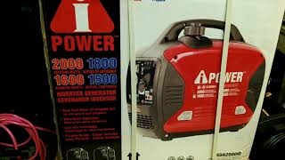 A ipower 2000W Dual Fuel Inverter Generator SUA2000iD Unboxing Setup [upl. by Della]