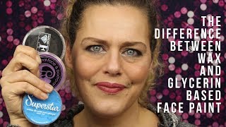 The difference between Wax and Glycerin based face Paint  Face Painting information [upl. by Fleurette735]