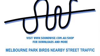 MELBOURNE PARK BIRDS NEARBY STREET TRAFFIC SOUND EFFECT [upl. by Hewet]