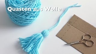 DIY Quasten aus Wolle herstellen ganz einfach [upl. by Paymar356]