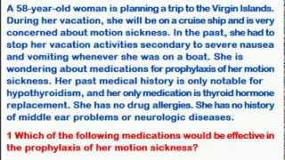 Neurology USMLE step3 clinical case Motion sickness treatment [upl. by Curren]