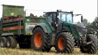 Mist streuen mit Fendt 824 Vario und Bergmann [upl. by Dlarej184]